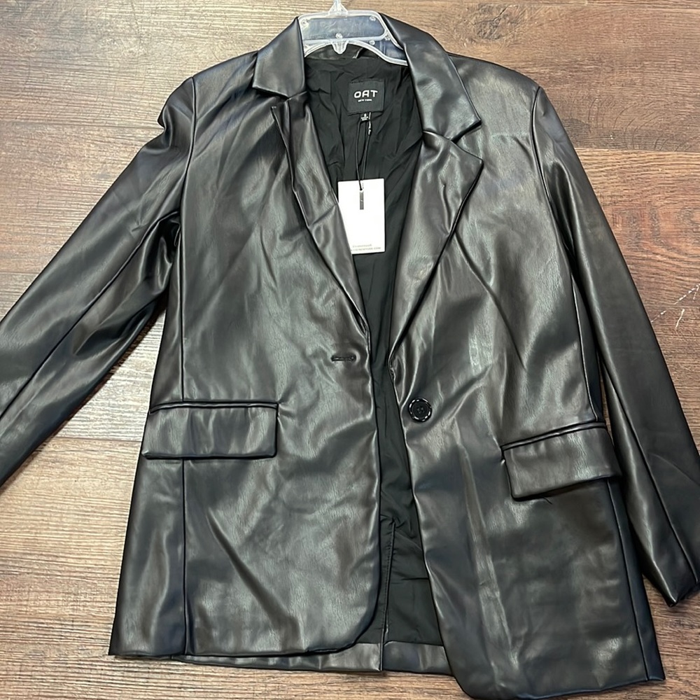 Oat leather blazer